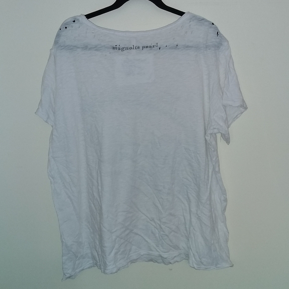 Magnolia Pearl Hanalei T True new boyfriend white t-shirt top one size t… - Picture 5 of 16